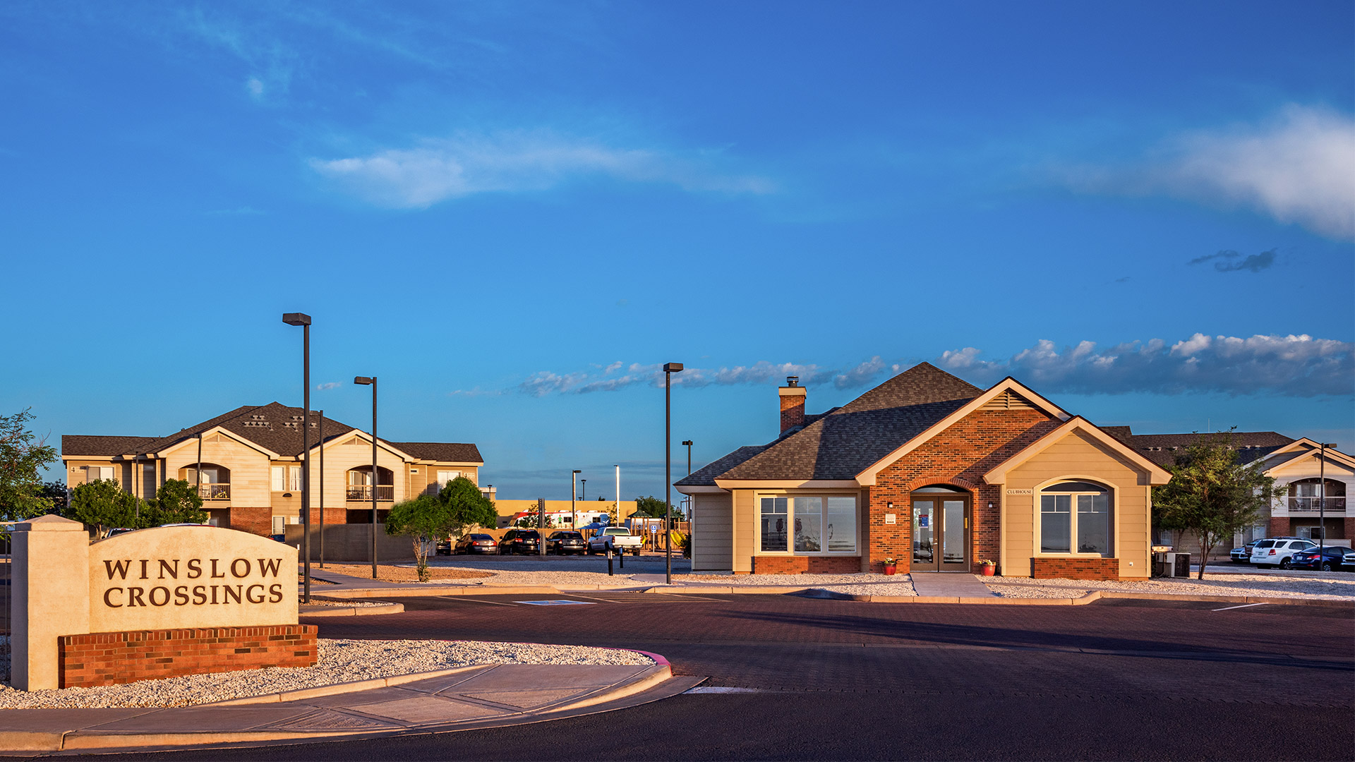 This image shows the entrance of one of Winslow Crossings Apartments units