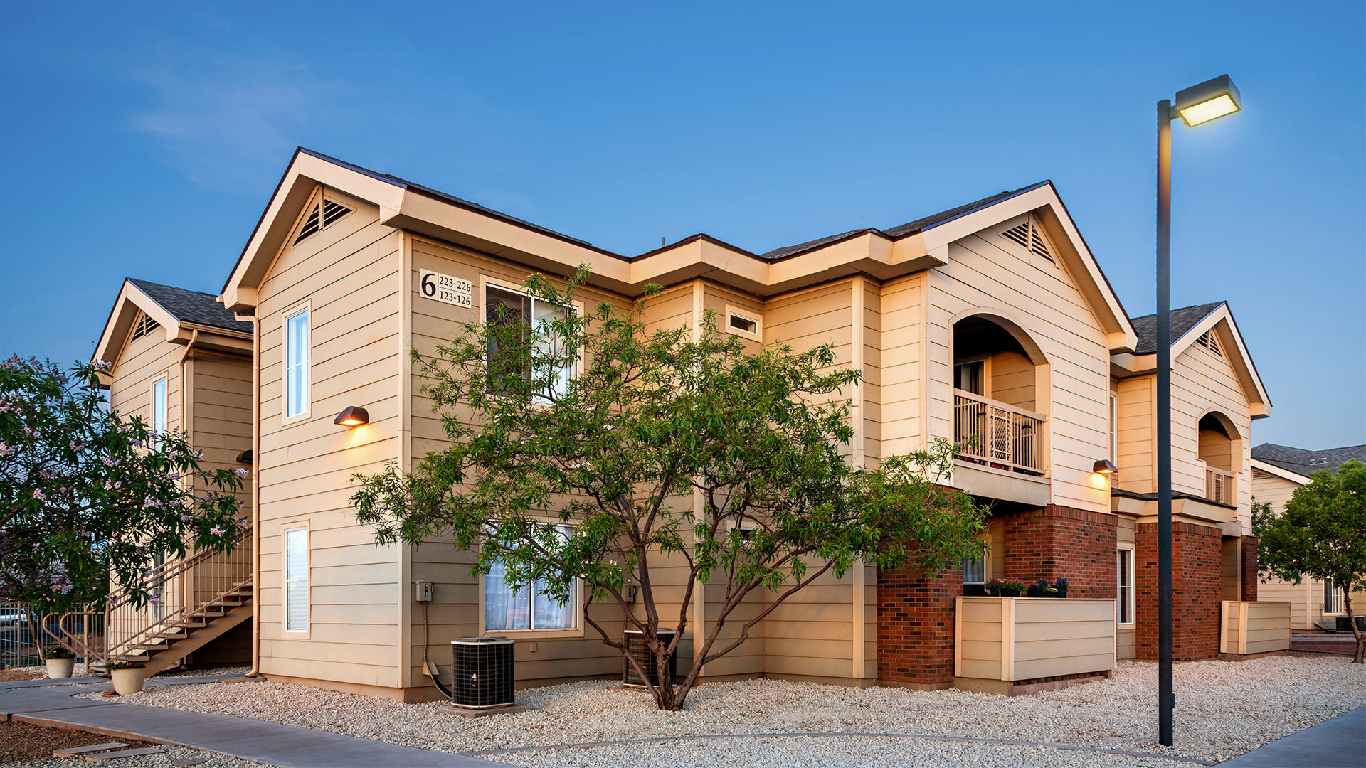 This image displays the pool area at Winslow Crossings Apartments.