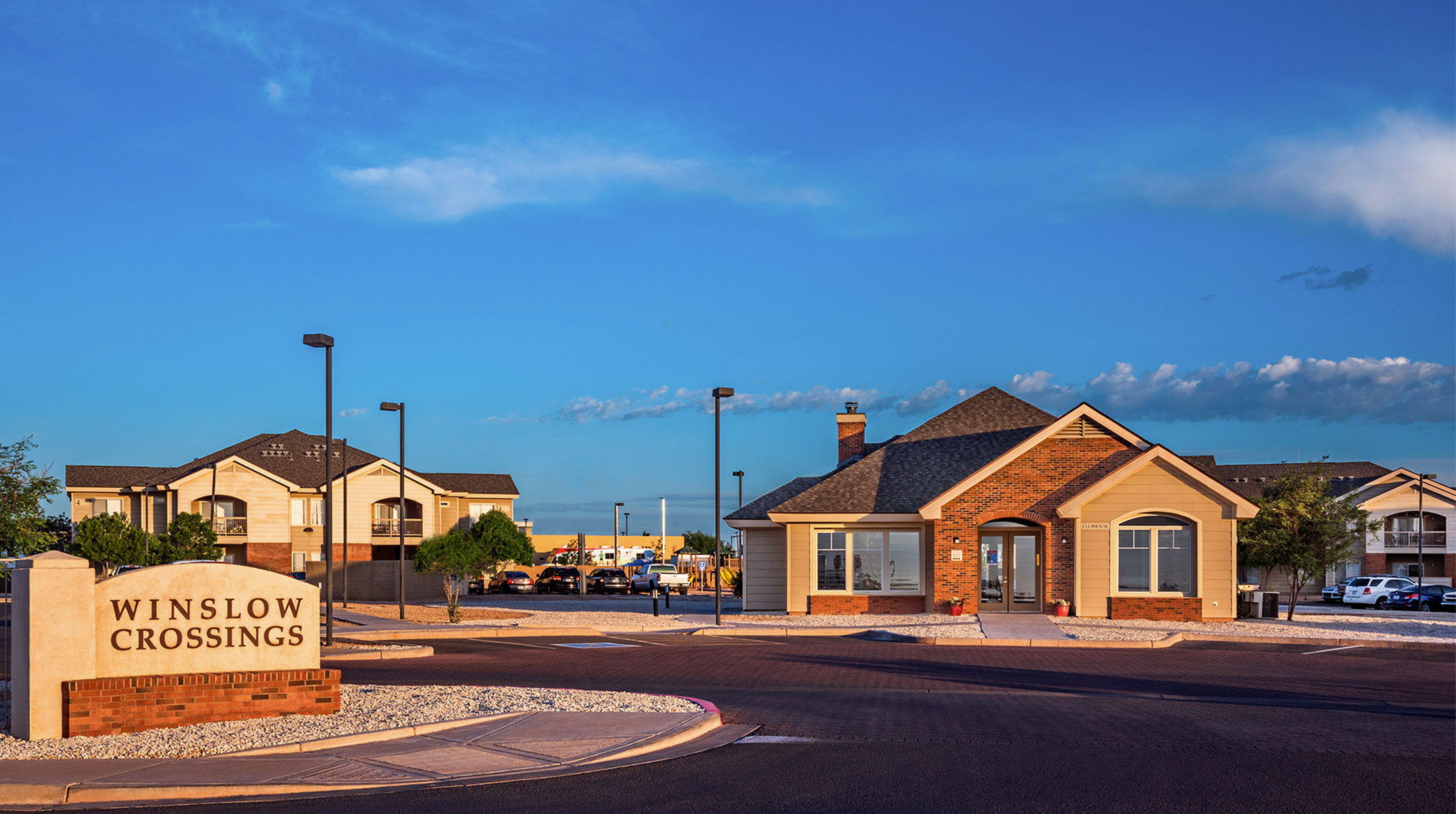 This image shows the entrance of one of Winslow Crossings Apartments units